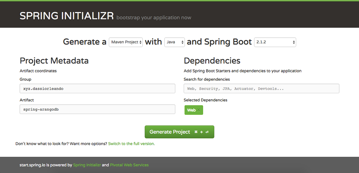 Generating dependencies