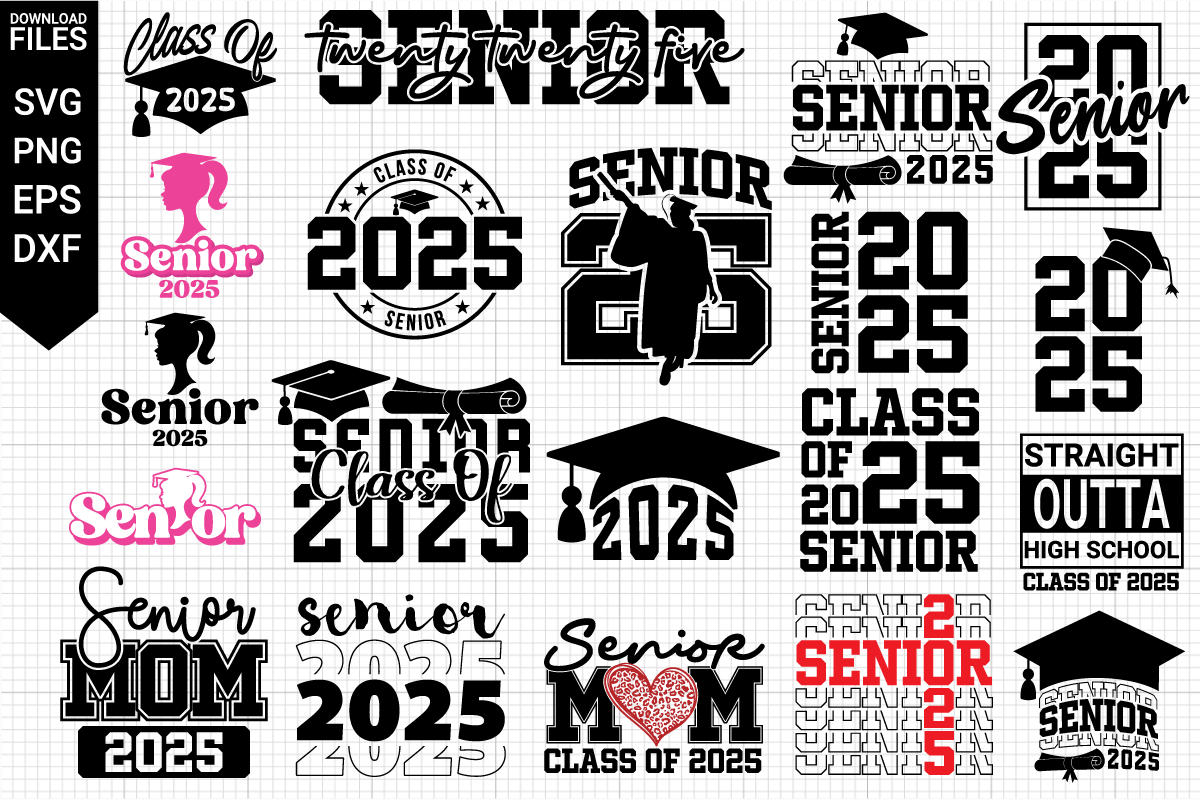 Senior 2025 Svg Bundle ,Graduation SVG Free by Celestialbrush Medium
