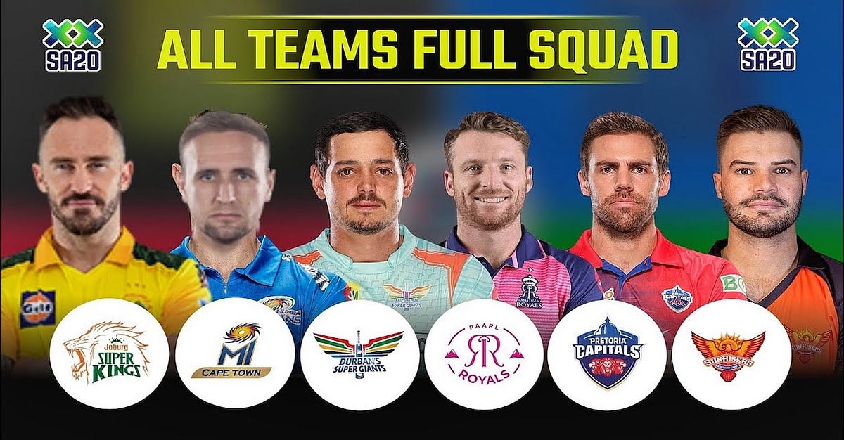 SA20 2023 Complete squads for all six teams by SPORTS TALK Medium