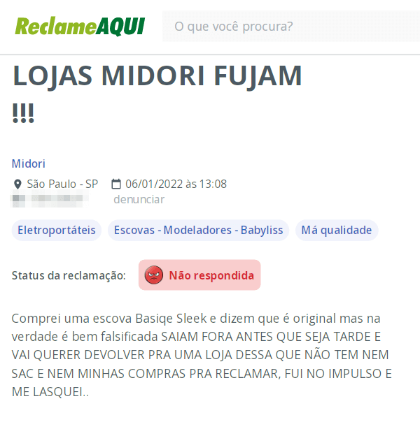 Reclamações não respondidas - Lojas Mobile - Reclame Aqui