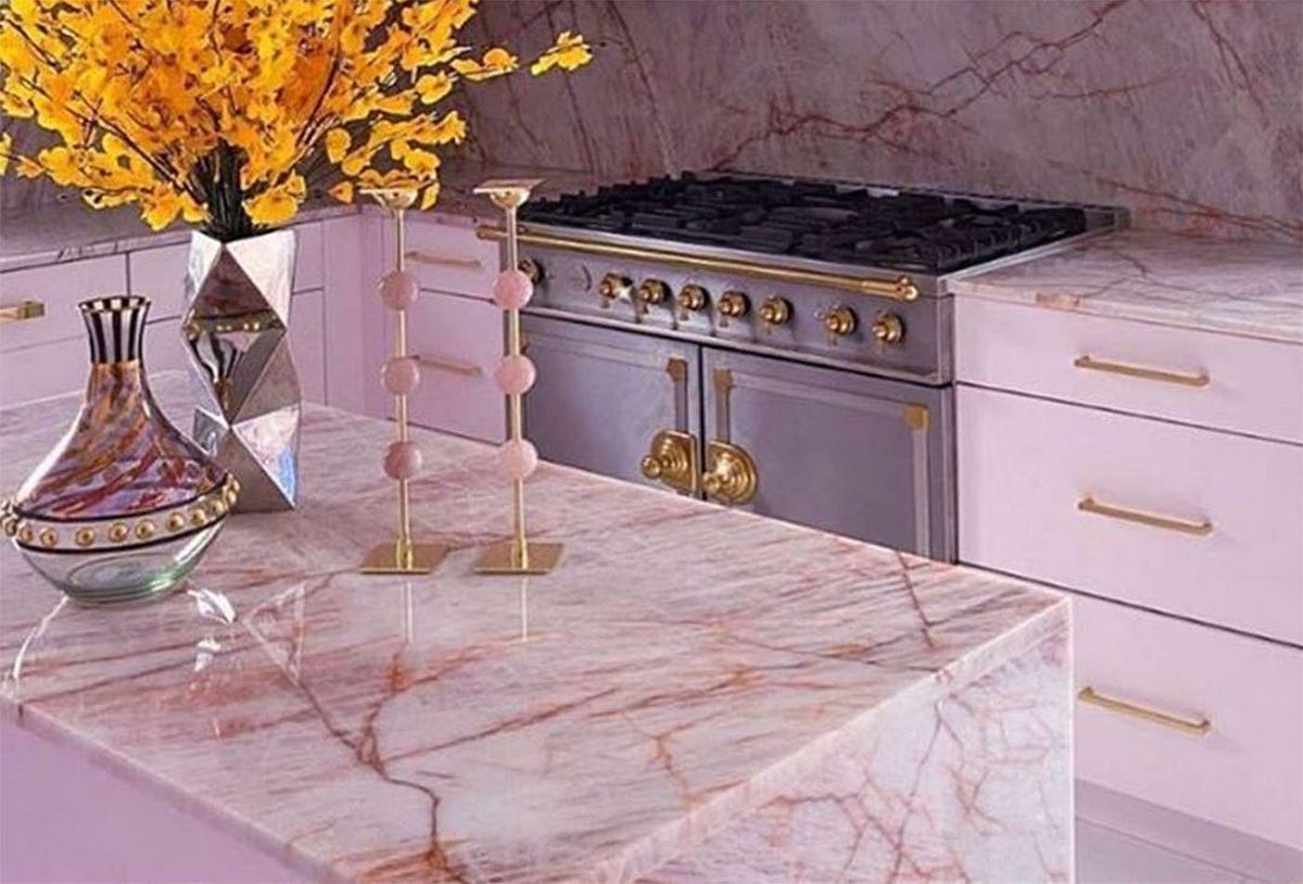 Pink marble. Pink Marble for your Dreamy Kitchen… by worktopsteam
