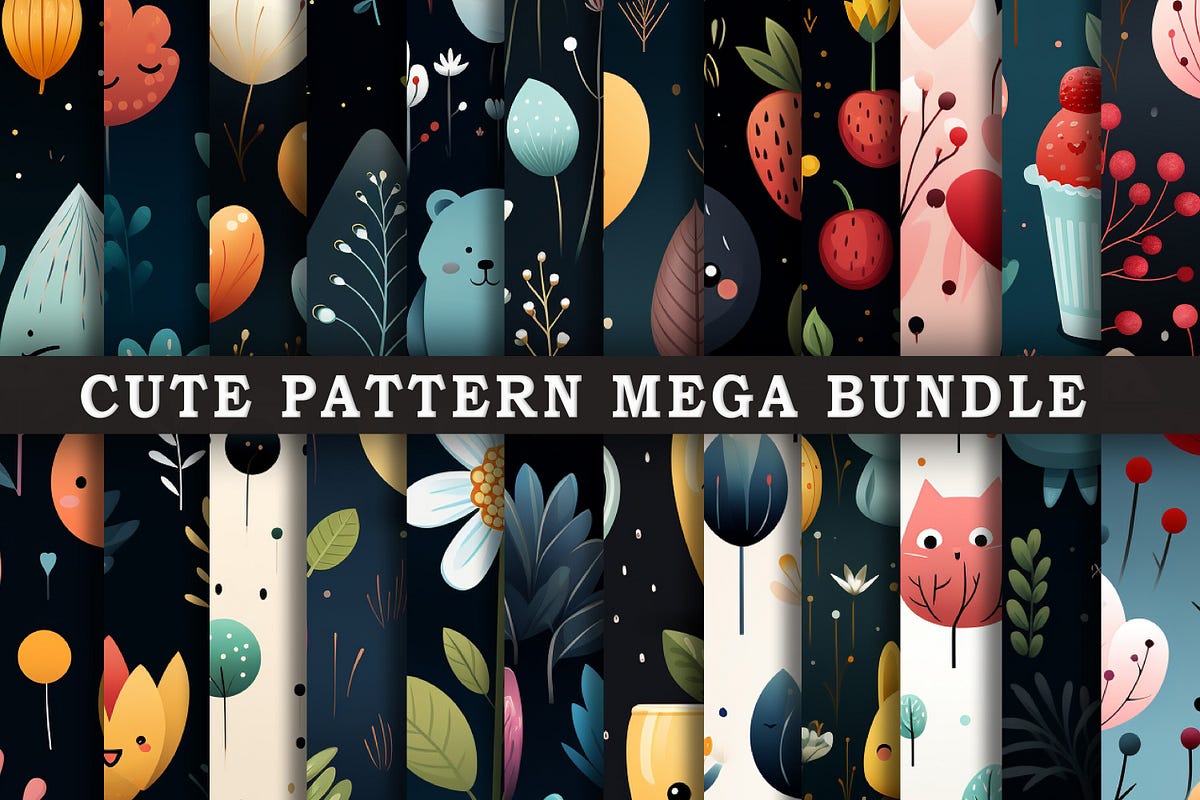 Cute Pattern Background Mega Bundle Free Download | by Byteblossom ...