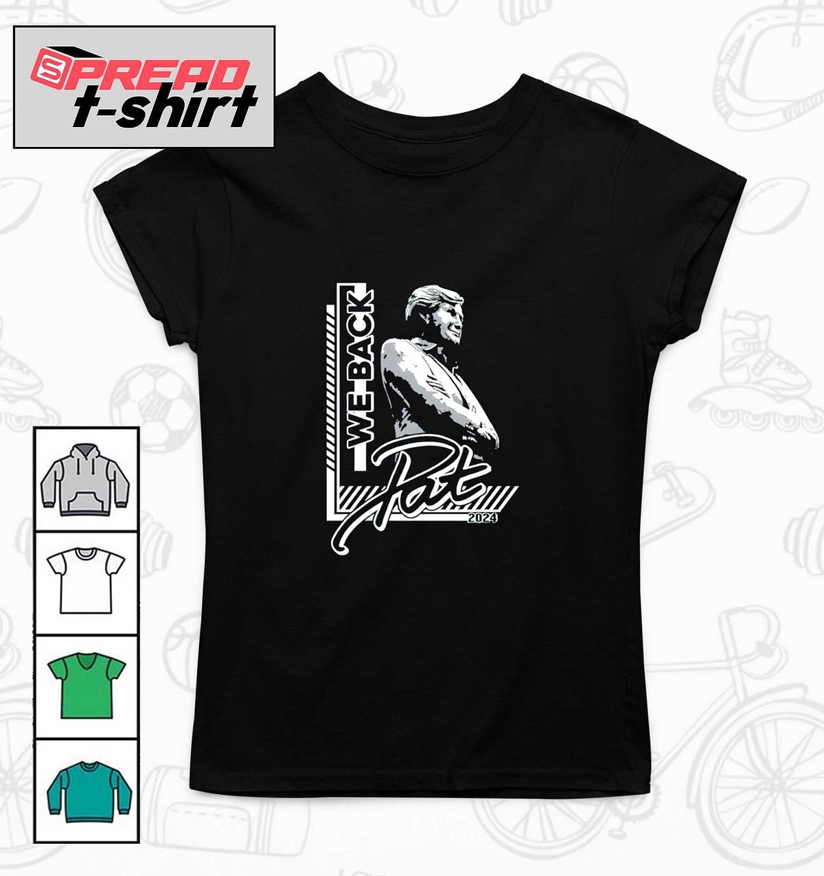 We back Pat Summitt 2024 draw portrait shirt Speadtshirtfashionllc