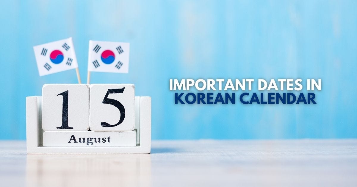 2022 Important Dates In Korean Calendar by Ling Learn