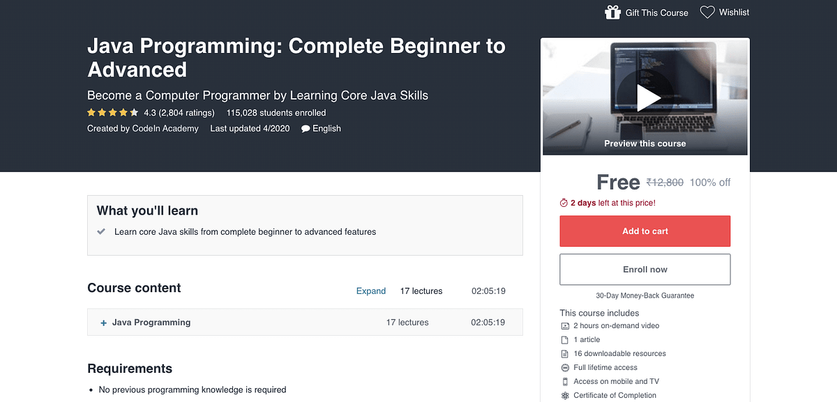 Java Programming: Complete Beginner to Advanced | With Certification ...