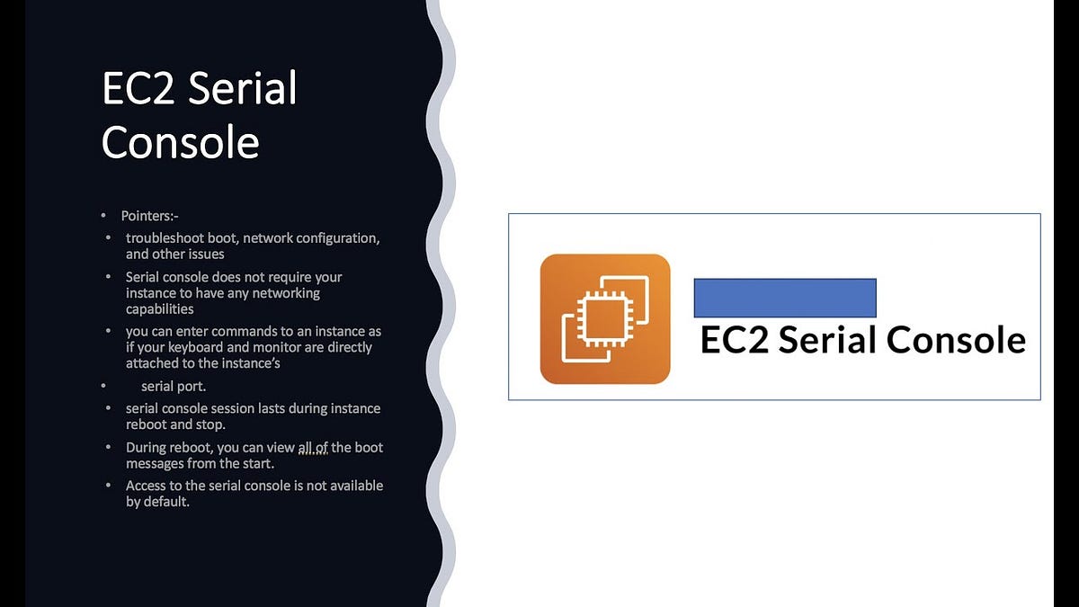 Configure access to the EC2 Serial Console of an unreachable or