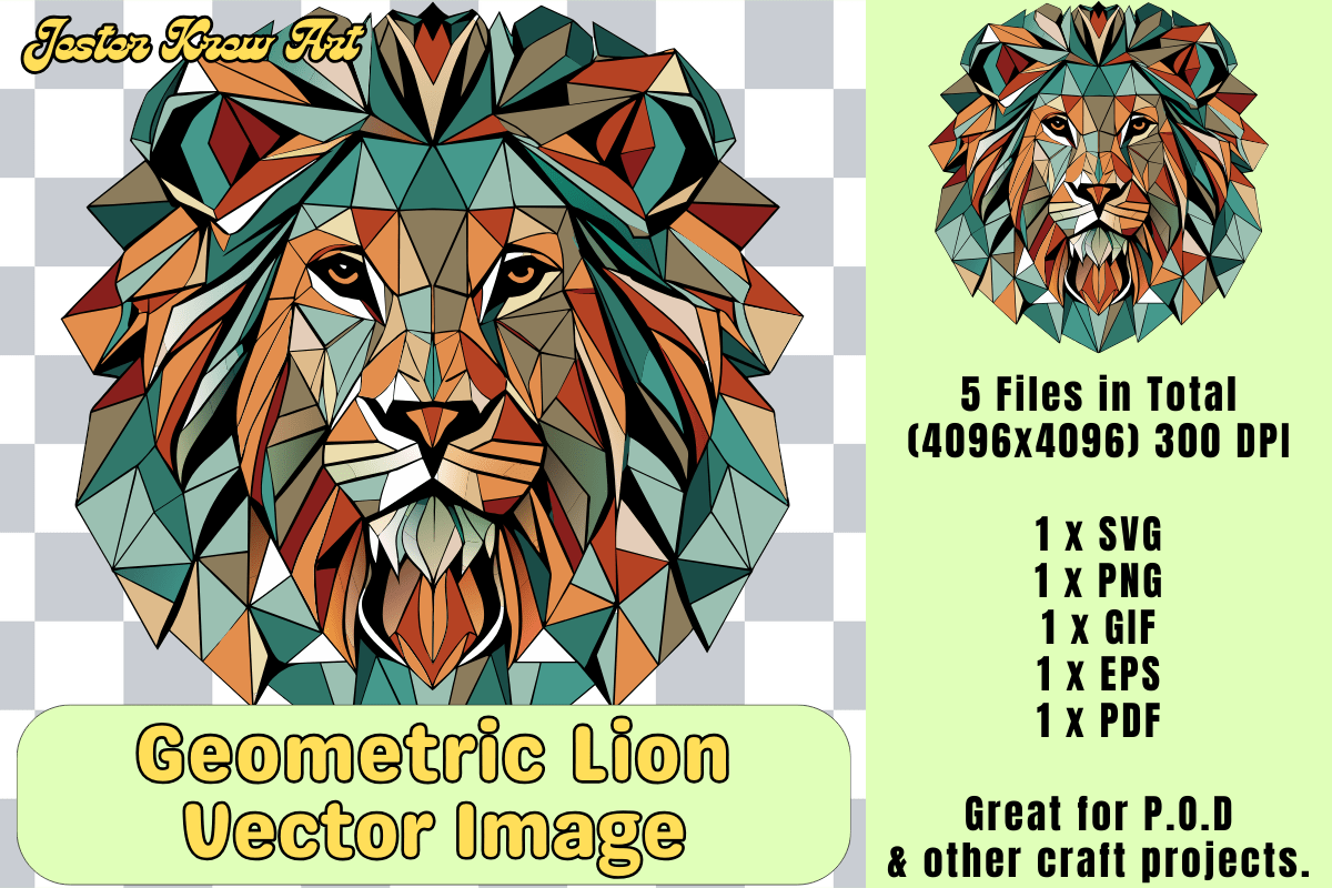 Geometric Lion Vector Free Download | by Glowglyph | May, 2024 | Medium