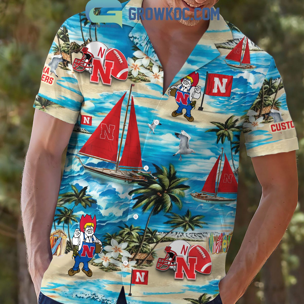 Nebraska Cornhuskers Boat Sailing Personalized Hawaiian Shirts | by ...