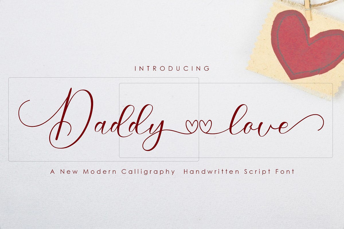 Daddy Love Font (script Fonts) 