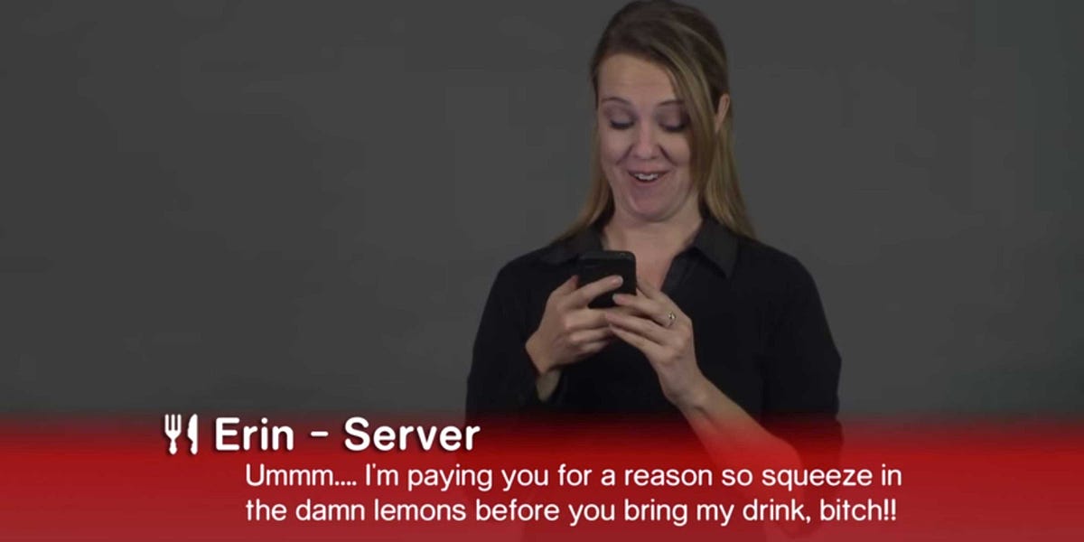 Image of: Watch: Servers and Bartenders Read Nasty Yelp Reviews About Themselves