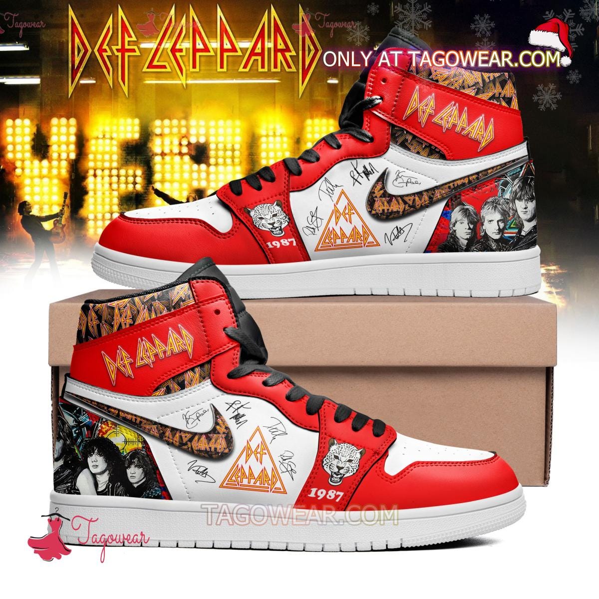 Rock in Style with Def Leppard Band Signatures Air Jordan High Top Shoes |  by Tagowear.com | Dec, 2023 | Medium
