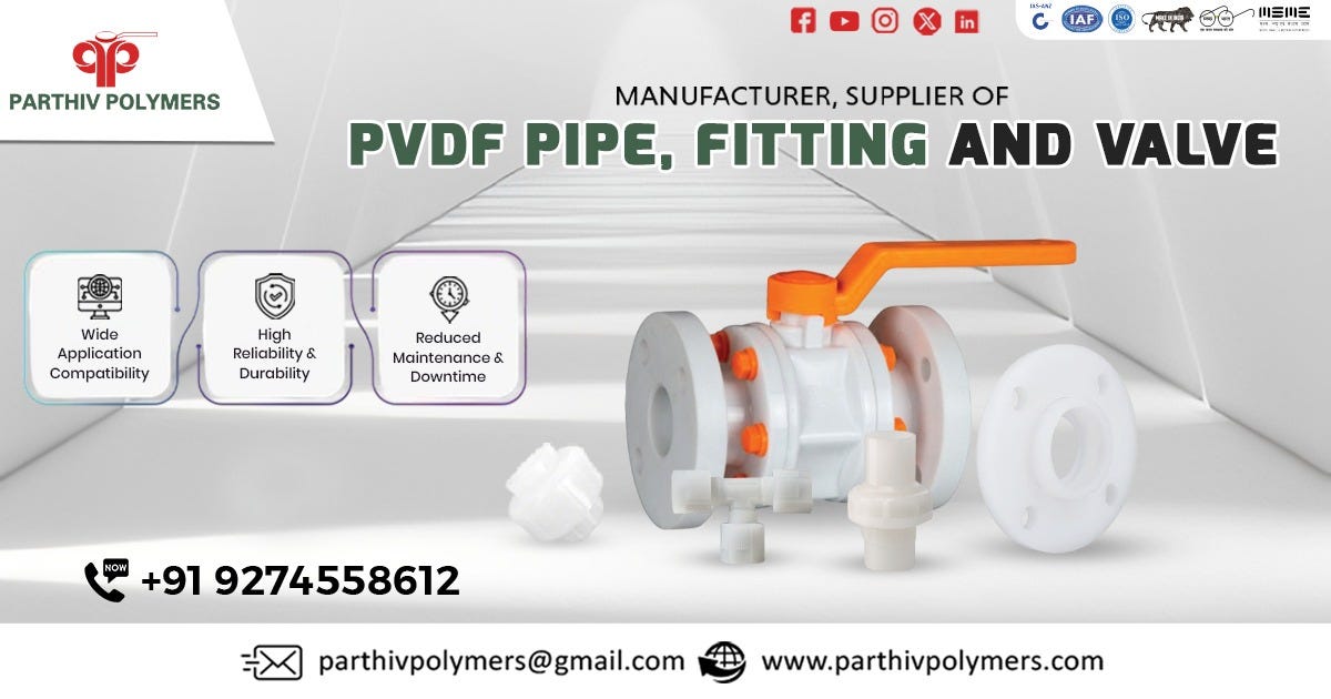 Premium Quality PVDF Pipe, Fitting and Valve in Kerala