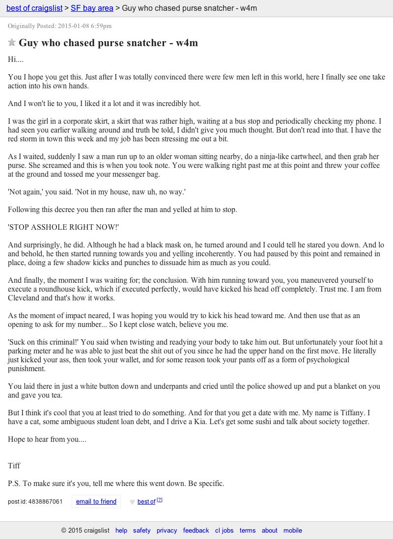 This SF Woman’s Missed Connection Story is a Really Good Read — The Bold Italic — San Francisco