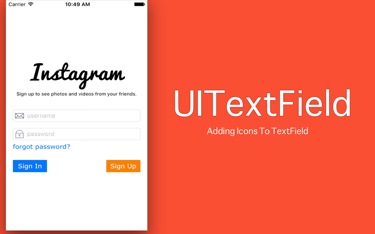 Adding Icons To UITextField | by Thomas Kioko™ | code_wizard | Medium