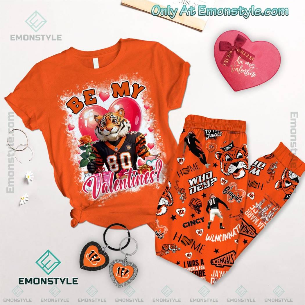 Cincinnati Bengals Be My Valentine Cincy Pajamas Set | by Babyemons | Medium