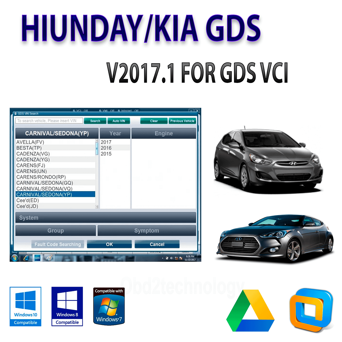 Hyundai & Kia Gds 2017 Software Update English Usa/Europe Regions ...