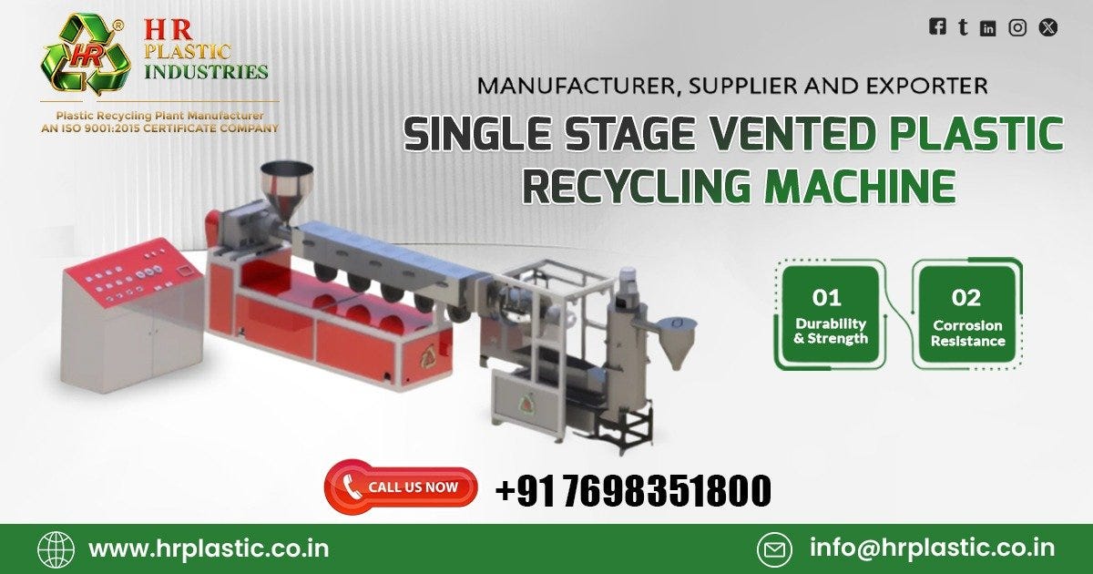 Single Stage Vented Plastic Recycling Machine in Cameroon