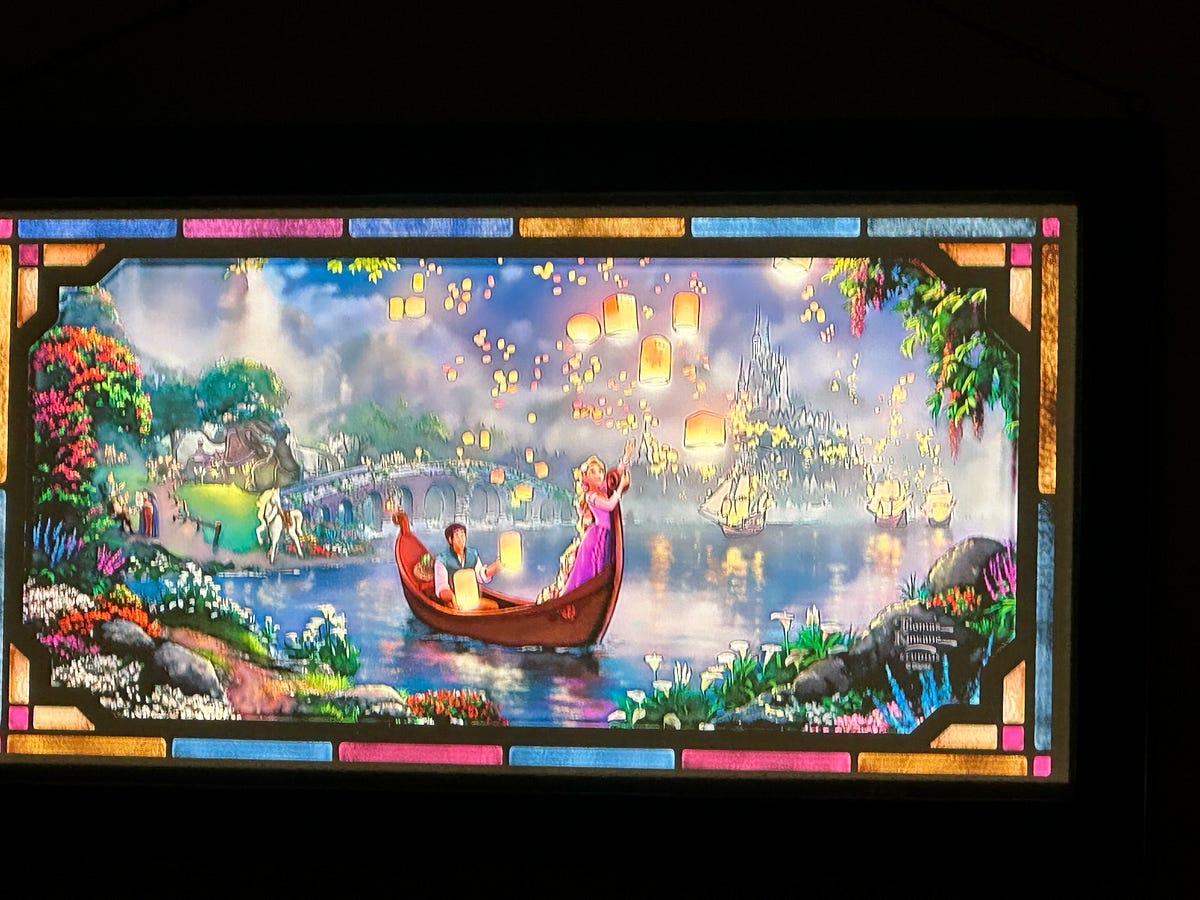 Backlight Stained Glass and Glasswork by counter backlit panel Medium