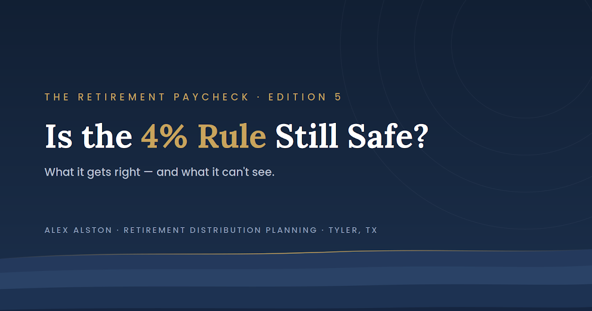 Is the 4% Rule Still Safe? What It Gets Right — and What It Can’t See
