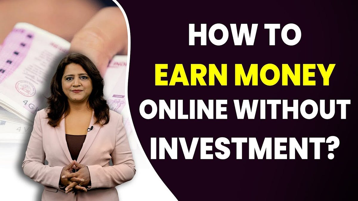 Person earning money online for free without investment
