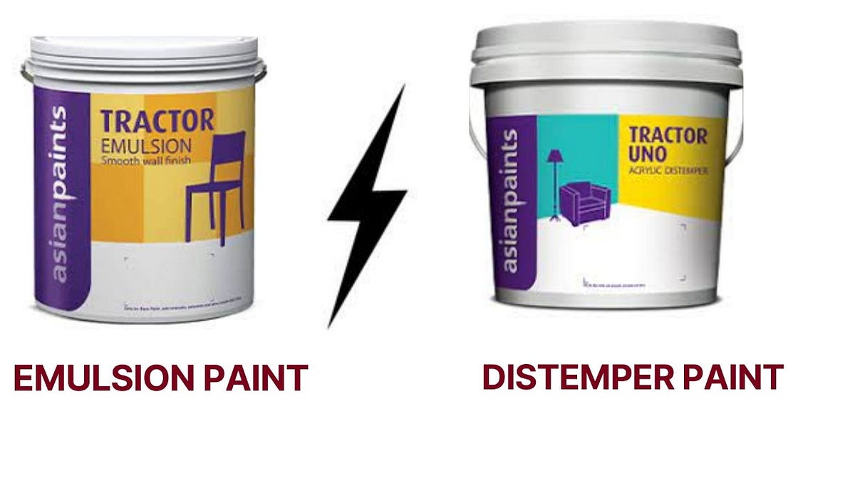 Difference Between Emulsion Paints And Distemper Paints by Painting