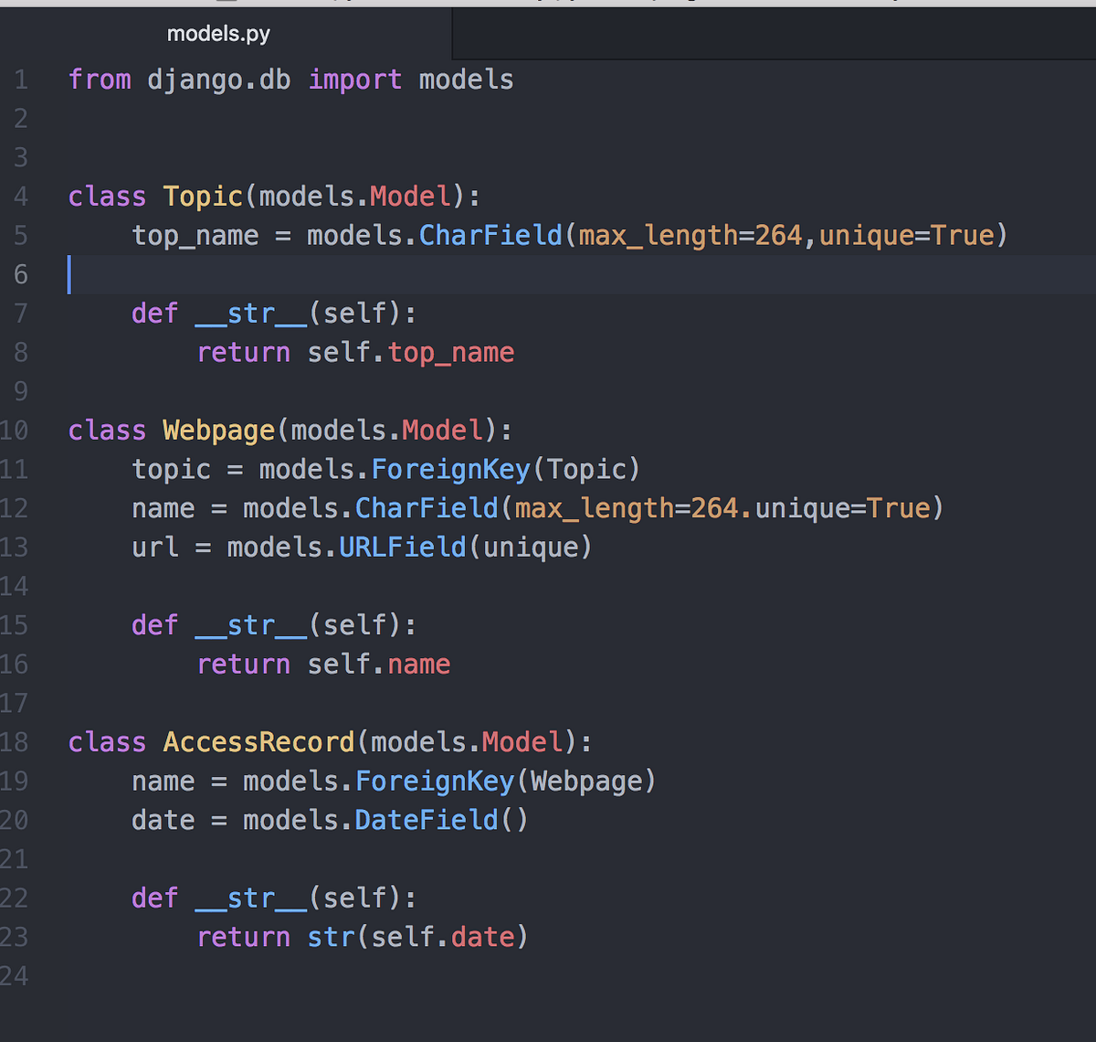 Django Series: 04 — Models. Creating Models | by Sean Oughton | Medium