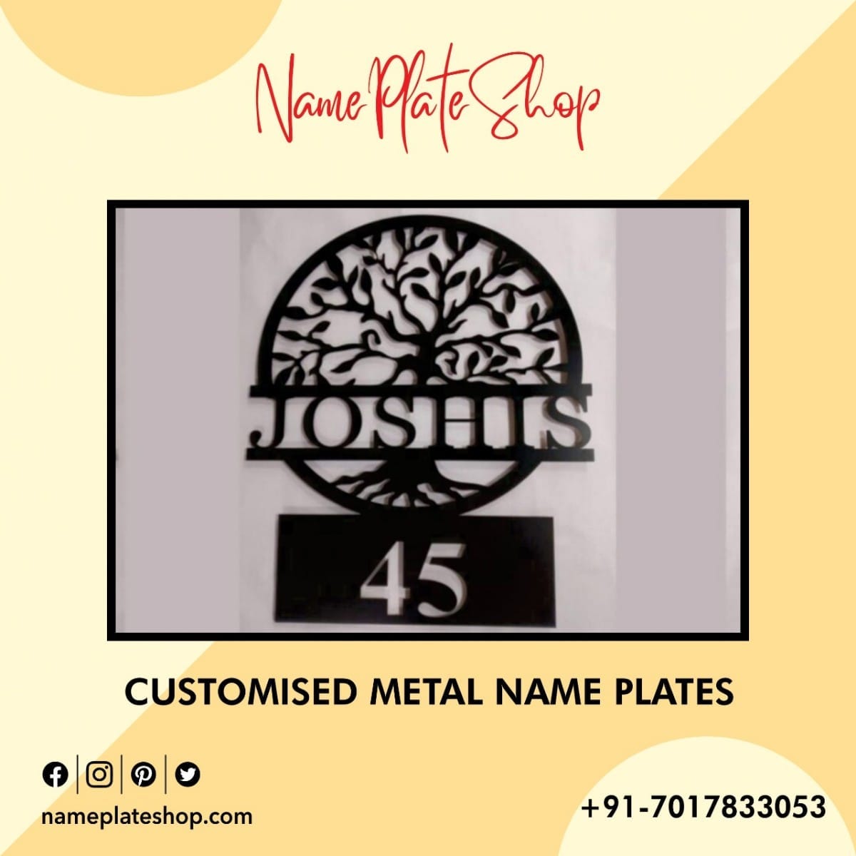 Customized Metal Name Plates for Home by Naman Agarwal Medium