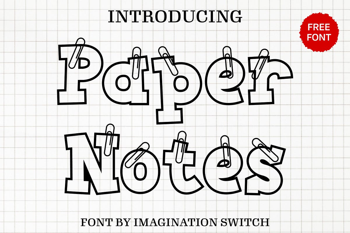 Paper Notes Font - Gracegossamer - Medium