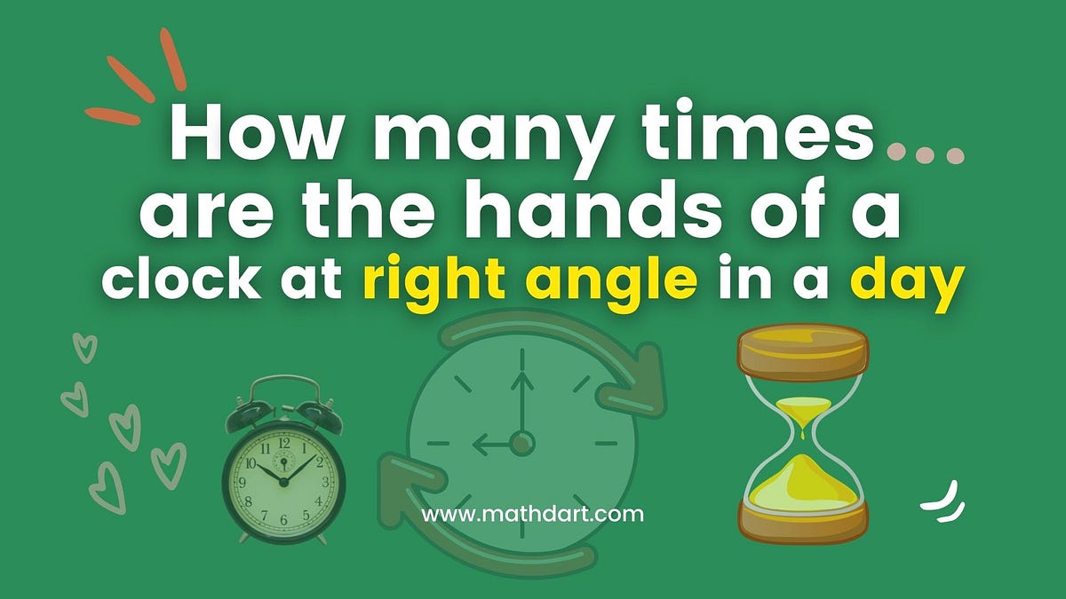 HOW MANY TIMES ARE THE HANDS OF A CLOCK AT RIGHT ANGLE IN A DAY? by