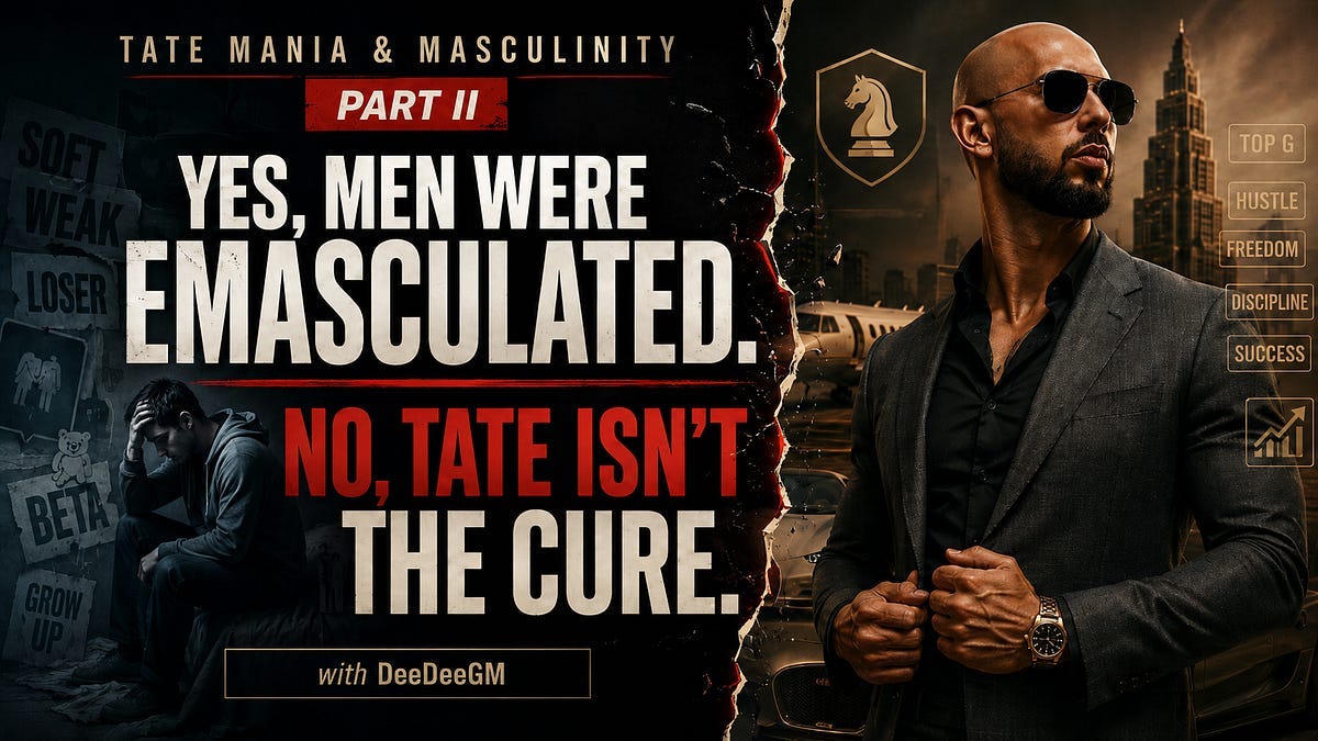 Part II: Yes, Men Were Emasculated. No, Andrew Tate Is the Cure.