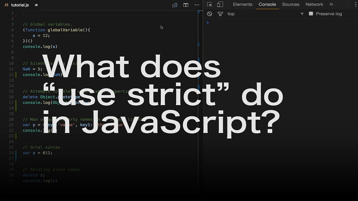 Today I will talk about Use Strict, I will explain Hoisting, the ...