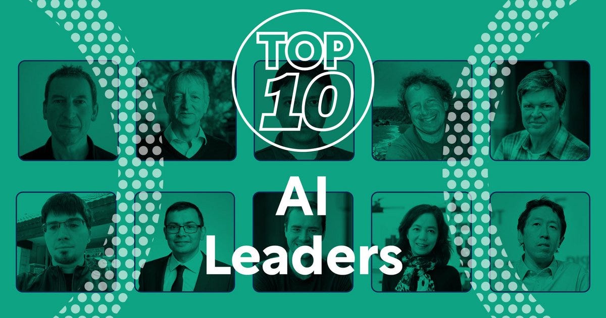 The top 10 people in corporate artificial intelligence | by Pranam ...