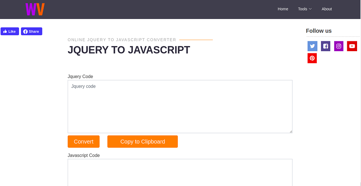 Jquery to javascript converter - Silver Vision - Medium