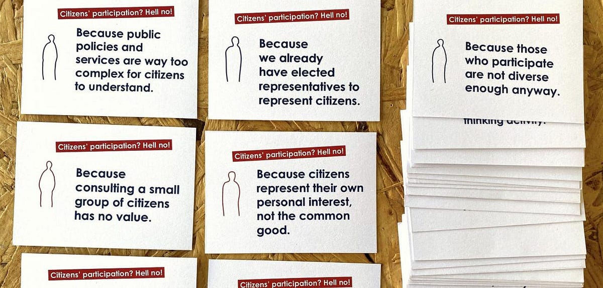 Practice notes on including citizens in the design process