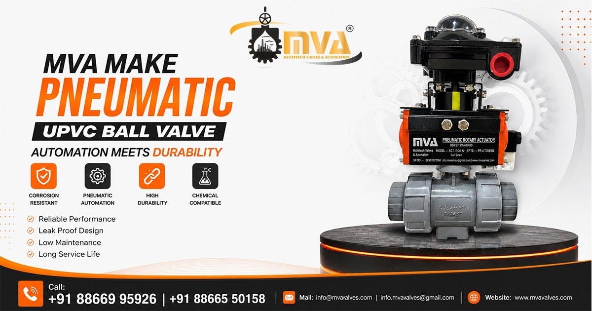 Pneumatic UPVC Ball Valve in Ankleshwar