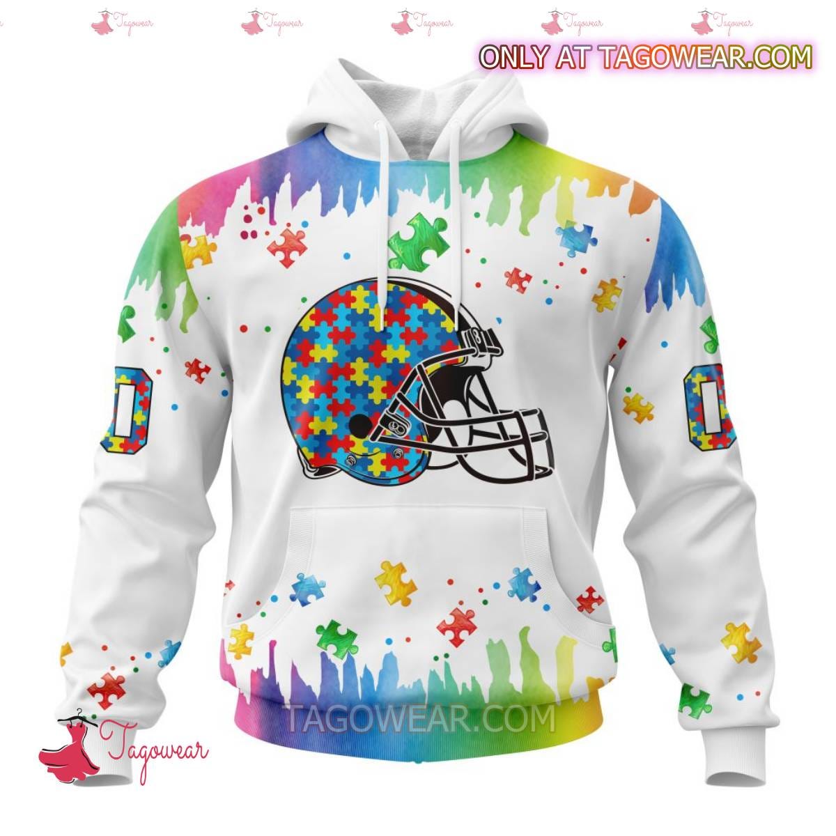 Support for Autism Awareness and the Cleveland Browns with Personalized T- Shirt and Hoodie!, by Tagowear shirt