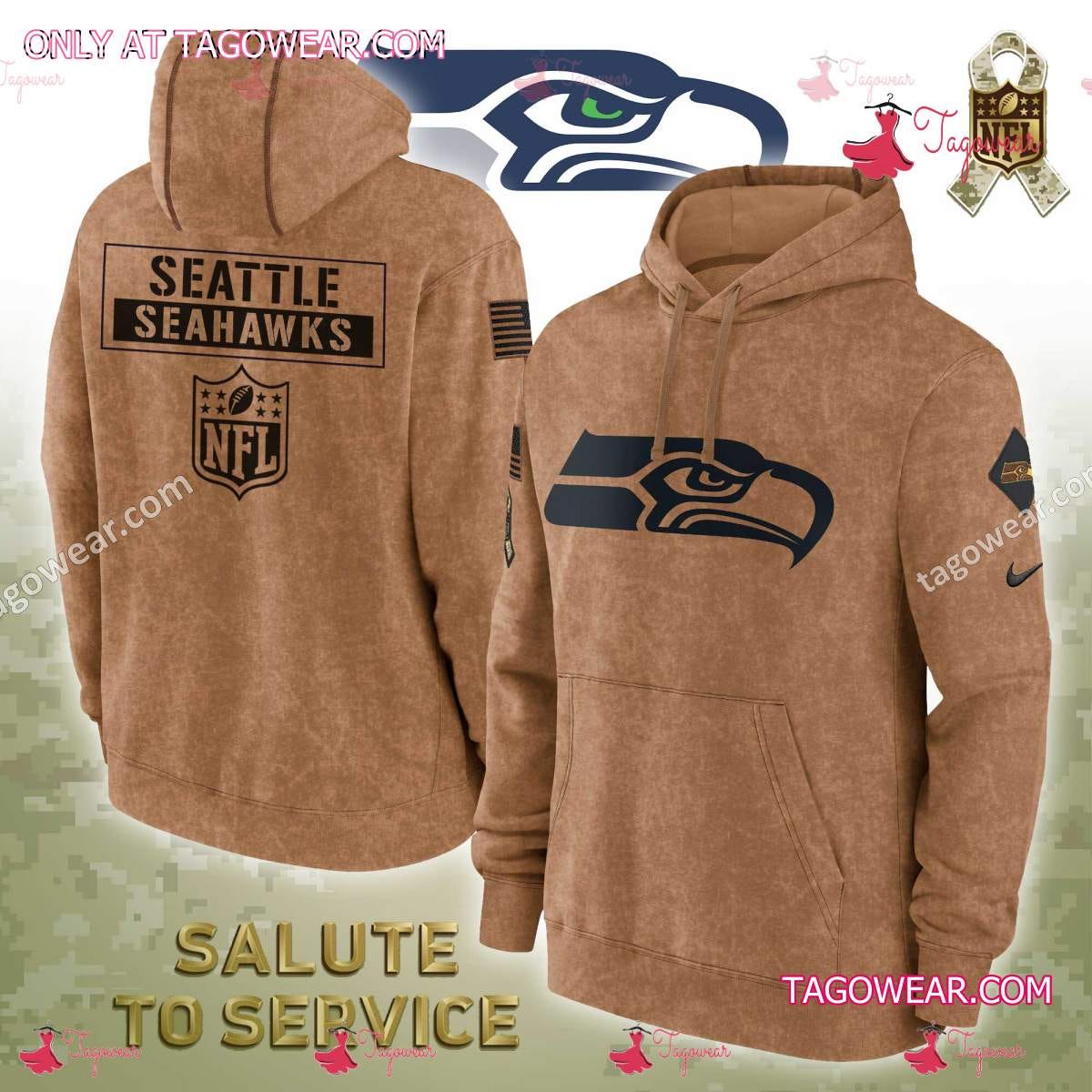 Seattle Seahawks NFL Veterans Salute to Service Hoodie: Show Your Support  and Appreciation for Veterans with Style | by Shop Tagowear | Medium
