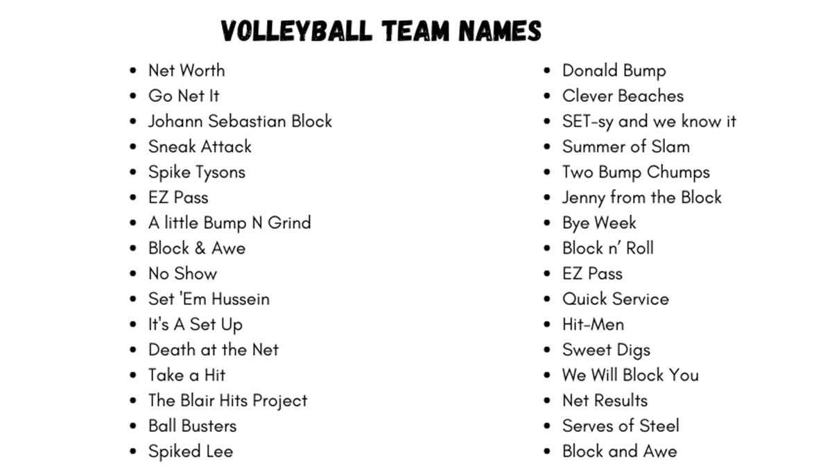 Good Team Names