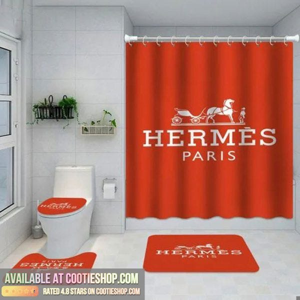 HOT Louis Vuitton Luxury Bathroom Set Shower Curtain Style 17 - Hothot
