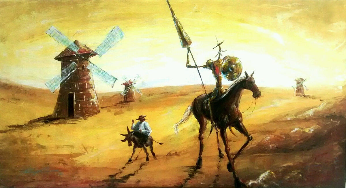 Moinhos de vento de Dom Quixote 