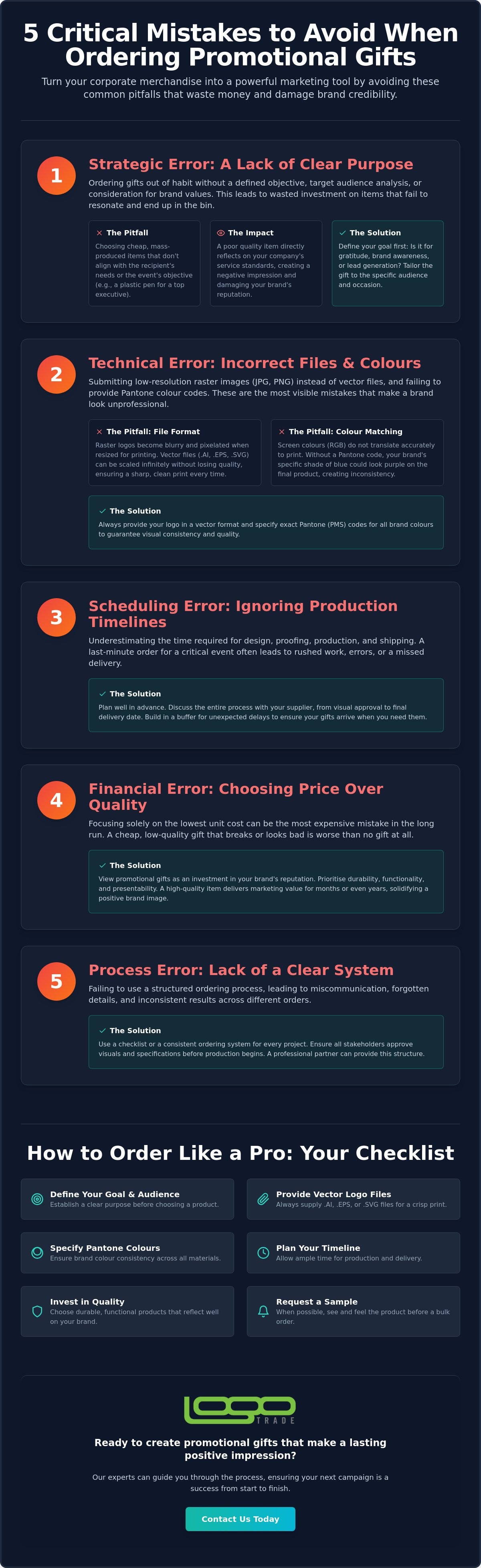 PROMOTIONAL GIFT ORDERING MISTAKES: 5 CRITICAL ERRORS THAT RUIN YOUR BRAND’S REPUTATION