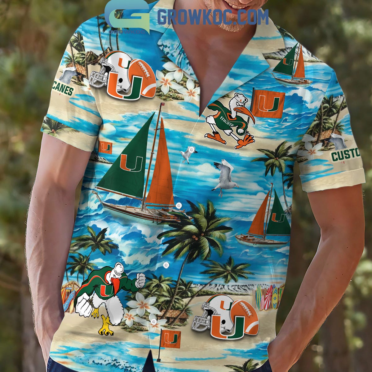 Miami Hurricanes Boat Sailing Personalized Hawaiian Shirts | by Growkoc ...