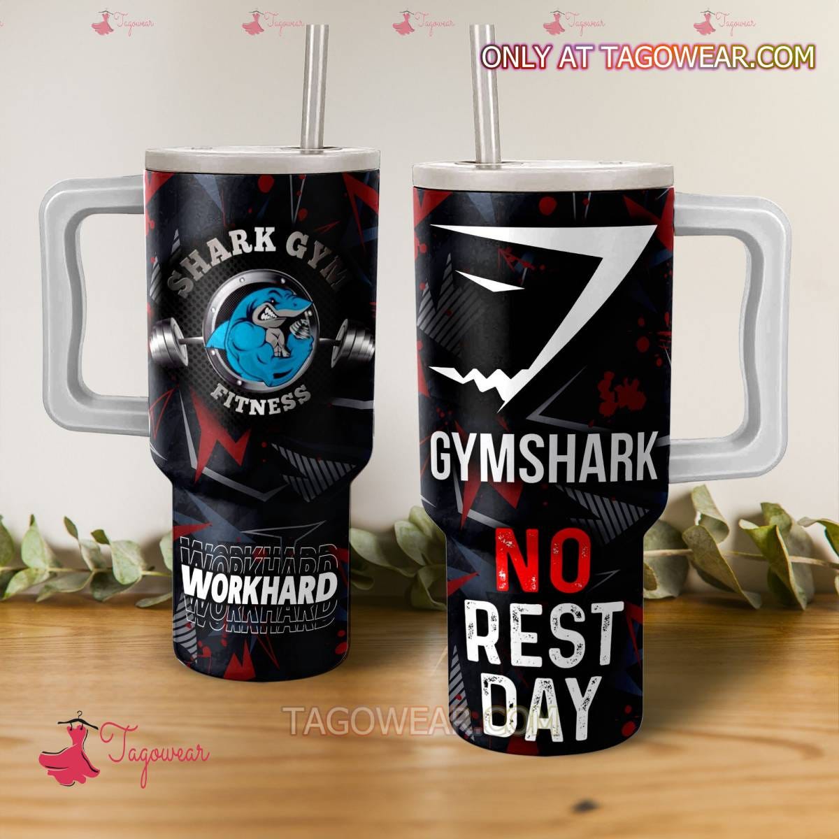Stay Hydrated and Energized with the Gymshark “No Rest Day” 40oz Tumbler  With Handle, by Tagowear, Mar, 2024
