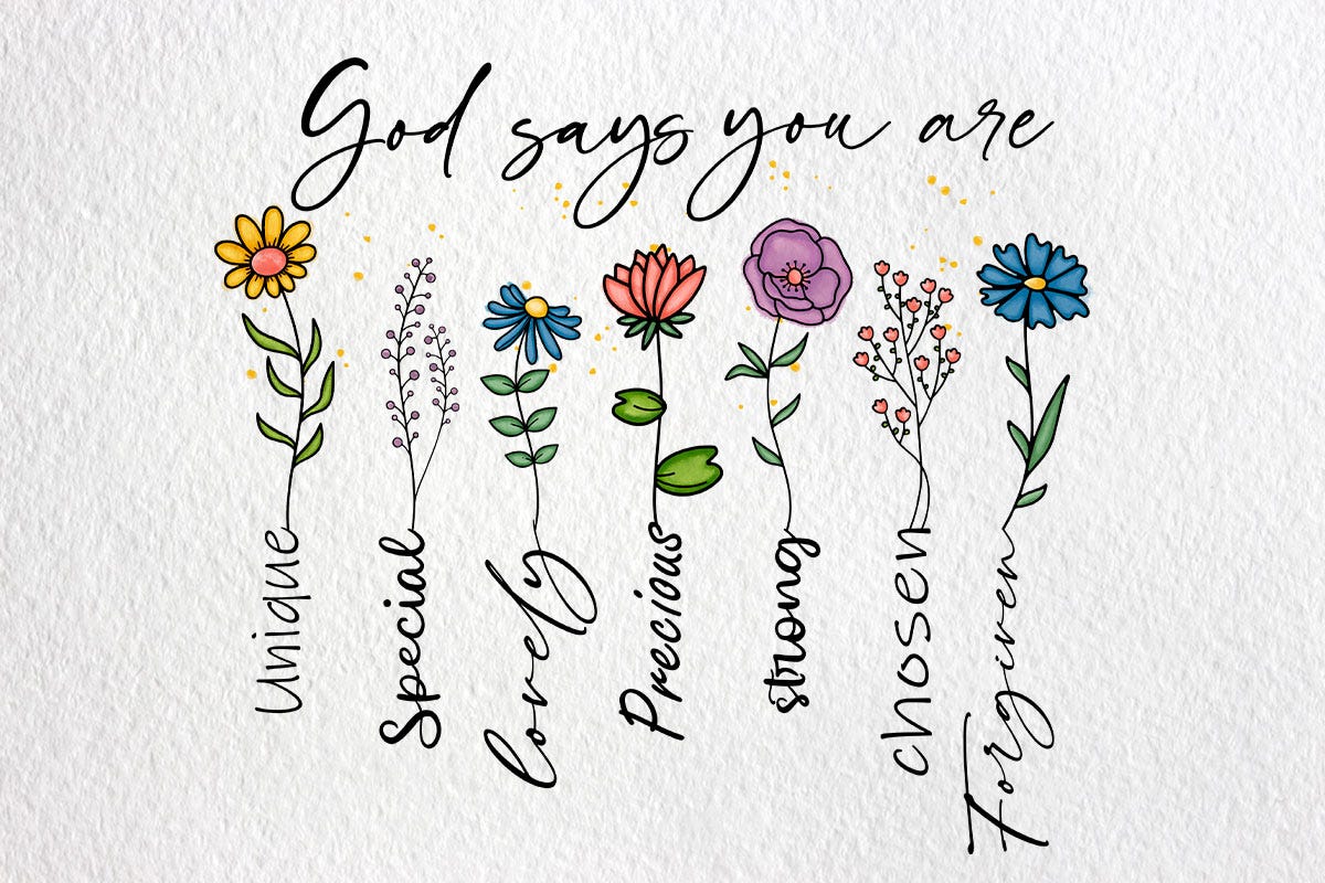 God Says You Are Christian Sublimation Free Graphic | by Lilyluminary ...
