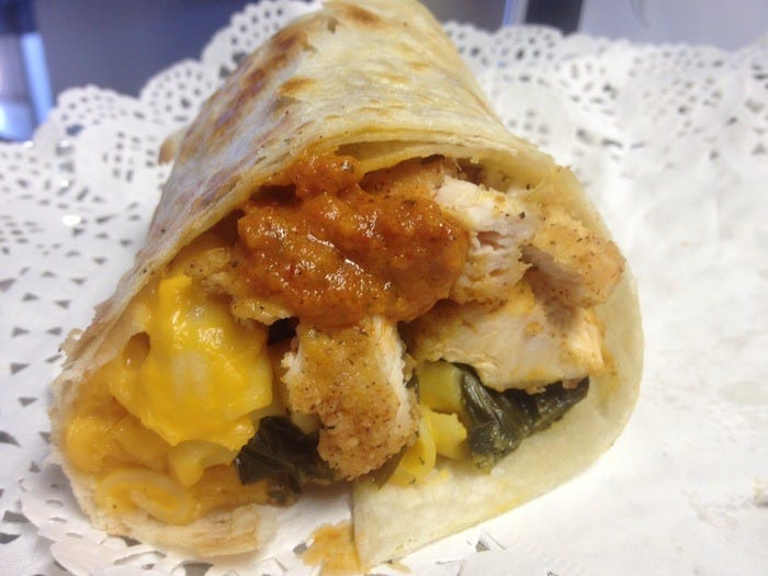 The Mac & Cheese Burrito Returns — Now With Fried Chicken — The Bold Italic — San Francisco