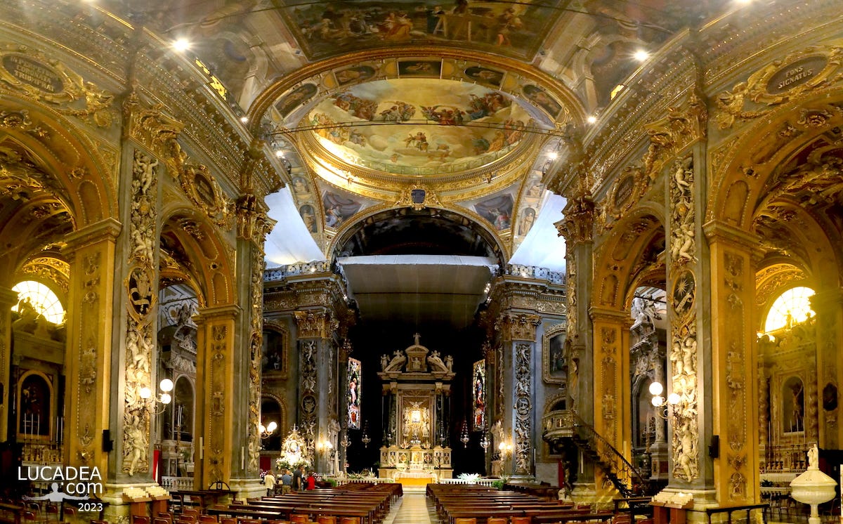 All’interno della Cattedrale di NS dell’Orto a Chiavari