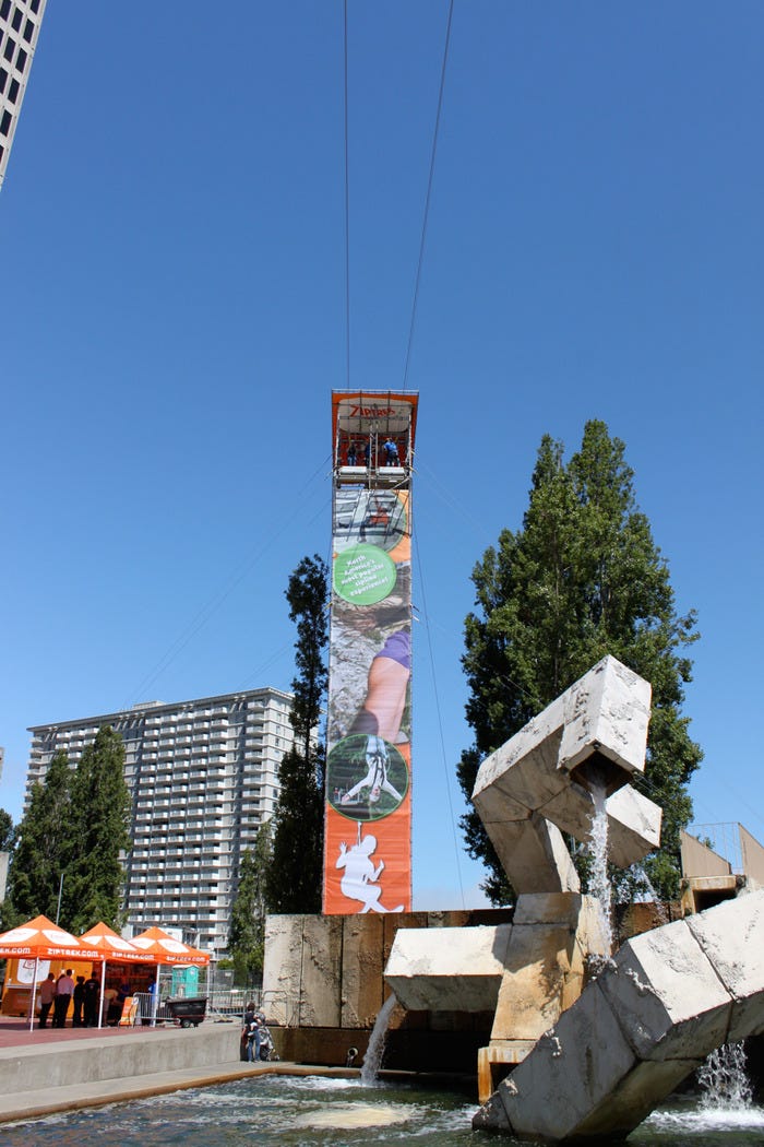 Image of: Ride the Urban Zipline at the Embarcadero — The Bold Italic — San Francisco