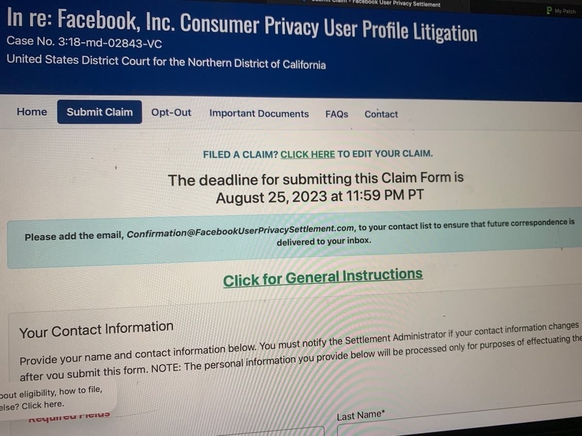 Facebook Lawsuit Settlement Claim Your StepbyStep Guide by Mark
