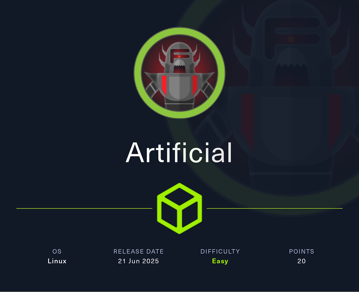 Artificial 🤖 | Hack The Box Walkthrough | by WireHawk Security