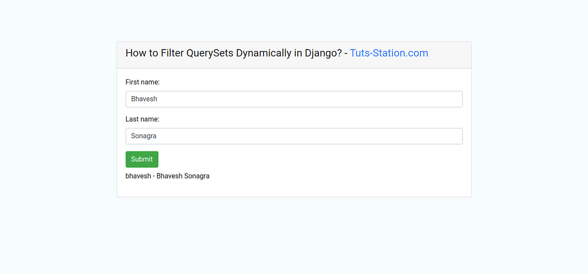 How to Filter QuerySets Dynamically in Django? by Bhavesh Sonagra